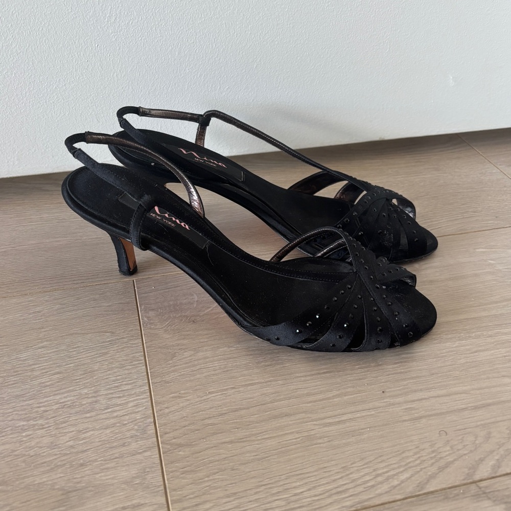 Y2K Nina Black Bedazzled Heels